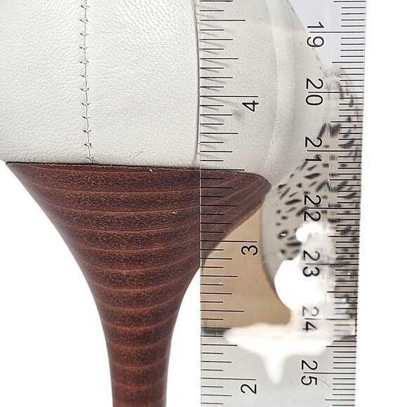 Ivanka Trump Comfy Women Ivory Lazer cut Leather Peep Toe High Heel Pumps 9M - Picture 14 of 15